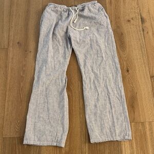 Brandy Melville Blue and White Drawstring Pants